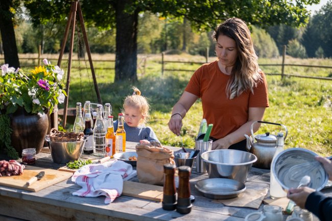 Edible table in Kastebergs Gard