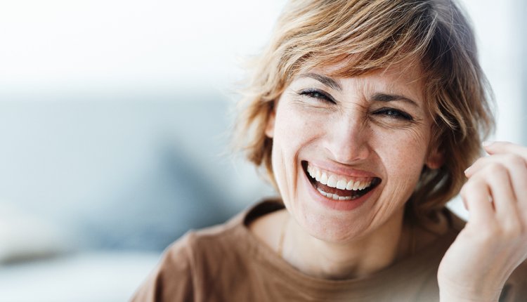 Mature woman happy