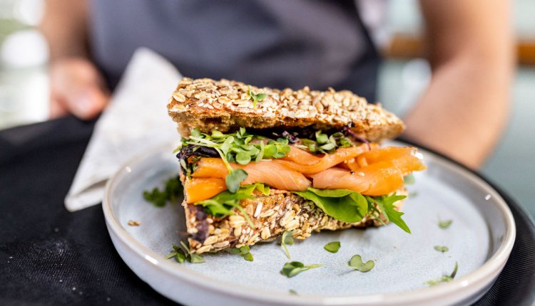 Broodje met zalm