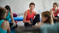 Groep vrouwen na Pilatesles